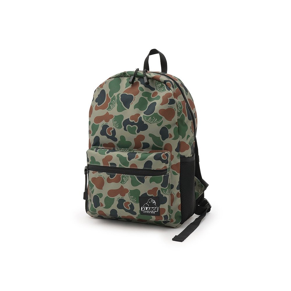 1h可退 日本直邮XLARGE KIDS 儿童 OG迷彩背包 反光设计 多口袋收 - 图0