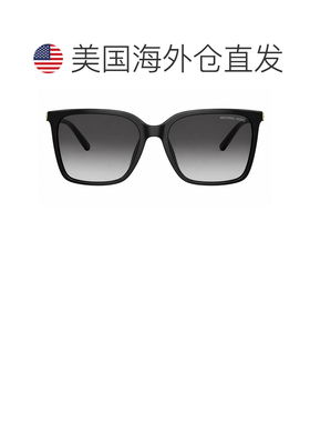 自营Michael Kors堪培拉MK 2197U 3005T3 56mm女士方形太阳镜-黑