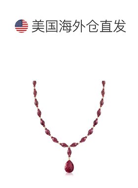 自营 Ross-Simons 红宝石吊式项链 18 克拉黄金 925 纯银 - 20 英