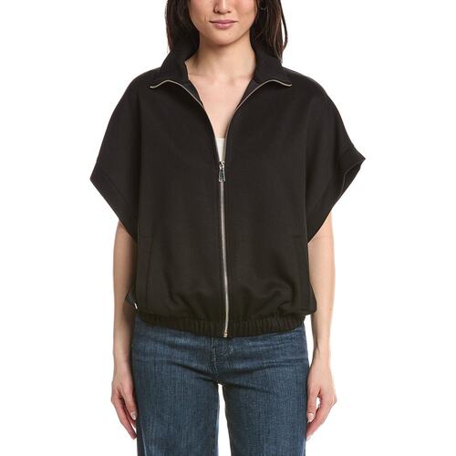 自营Joseph Ribkoff Short Sleeve Dolman Zip Jacket - black 美 - 图0