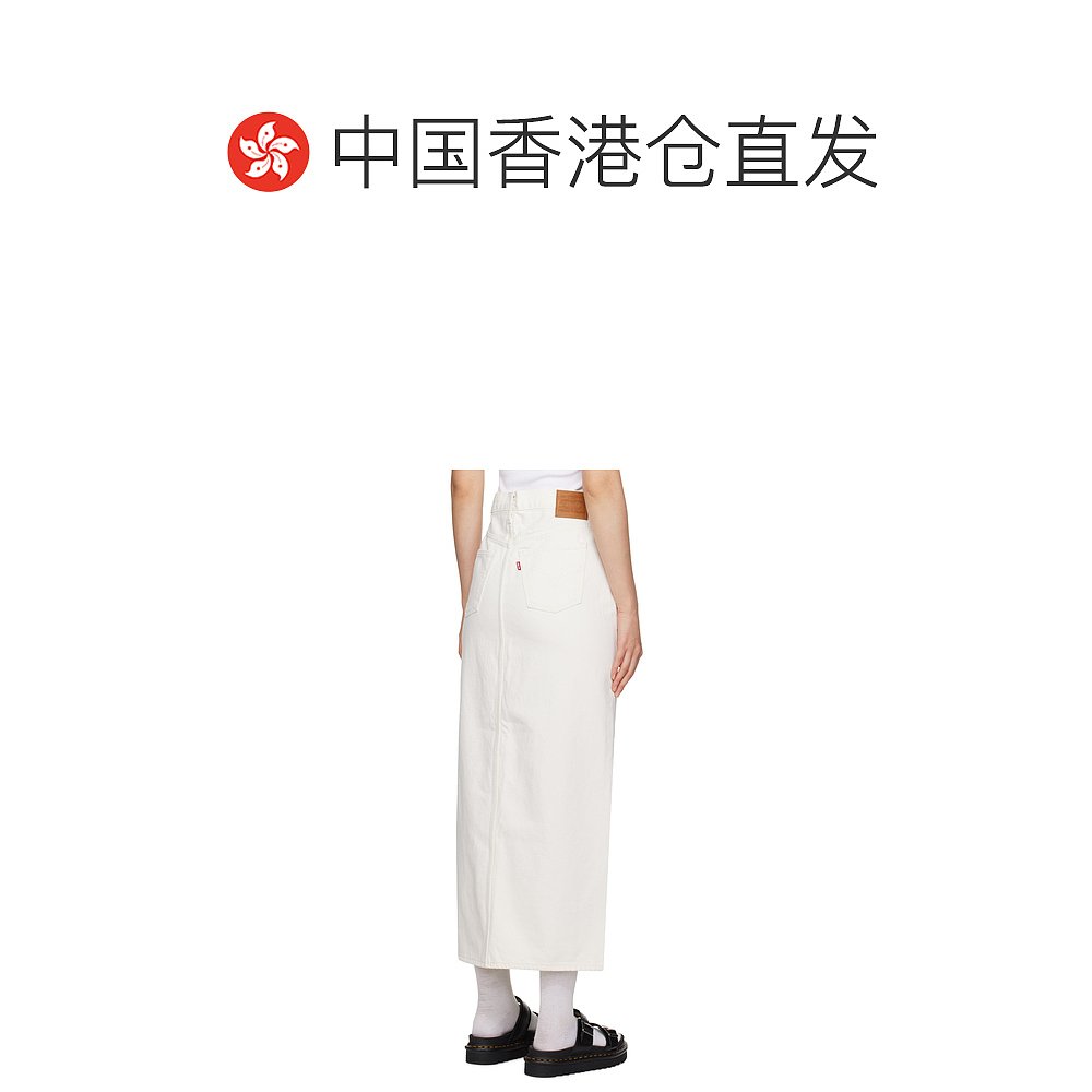 香港直邮潮奢 Levi'S 李维斯 女士白色 Ankle Column 牛仔半身裙 - 图1