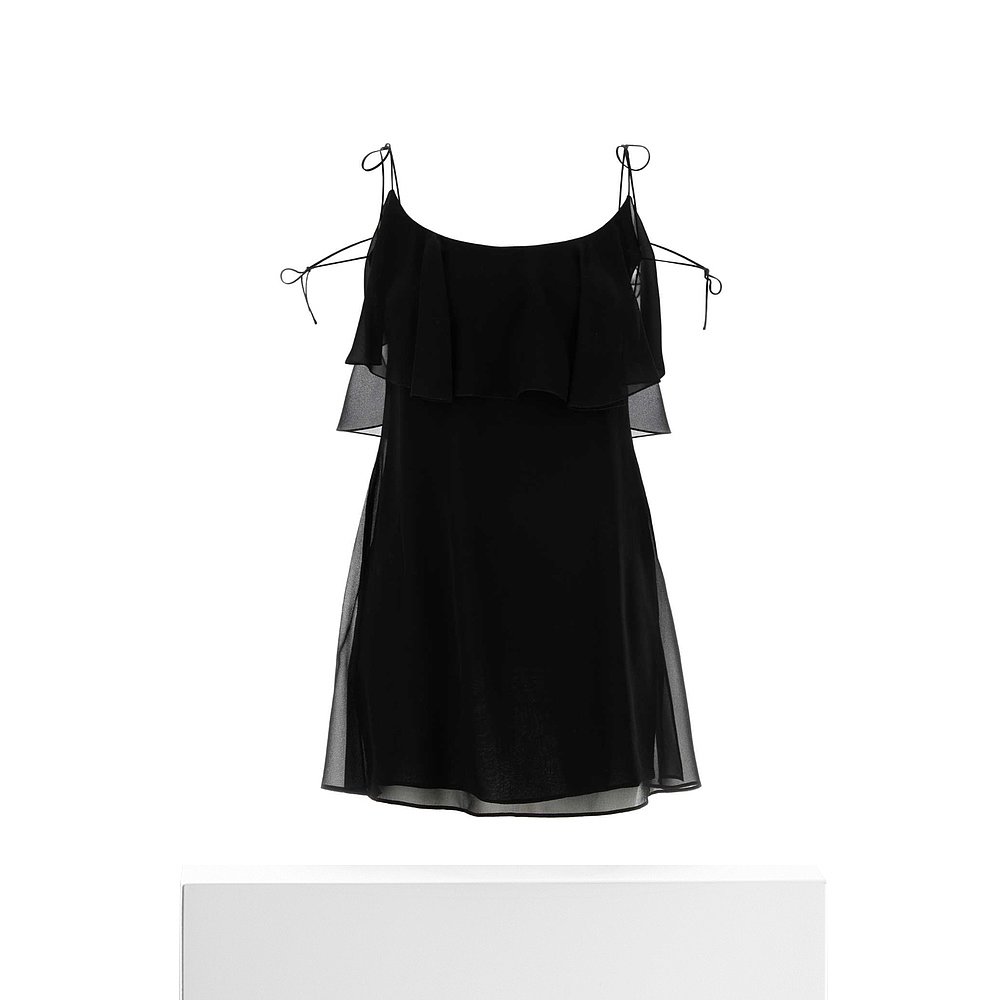 香港直邮Saint Laurent 系带连衣裙 820529Y3H36 - 图3