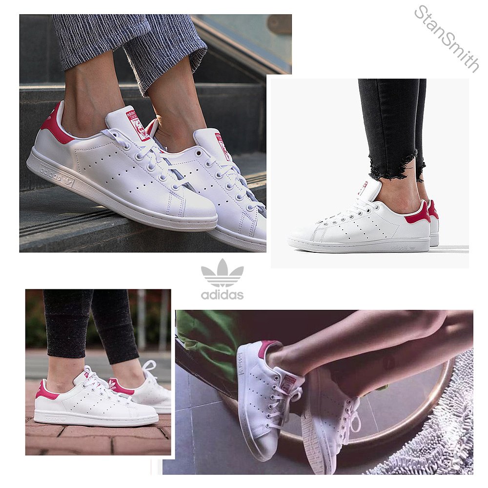 天猫国际海外仓直购美国直邮Adidas阿迪达斯StanSmith三叶草男女GS低帮红尾复古板鞋3