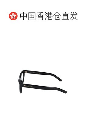 香港直邮GUCCI 女士眼镜 GG1521O001 SS2024 黑色 猫眼形徽标平光