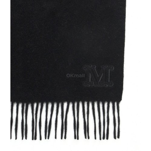 韩国直邮MAX MARA WKCLARA骆驼毛黑色流苏围巾纯色保暖百搭 - 图3