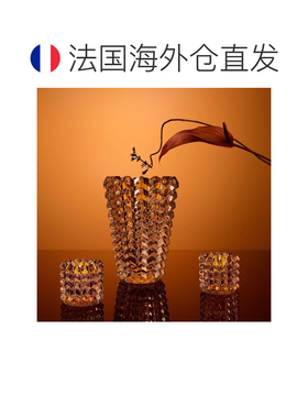欧洲直邮Baccarat巴卡拉 Eye透明水晶多面切割烛台