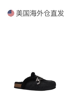 自营 Jw Anderson Leather Men's Slipper - black 美国奥莱直发