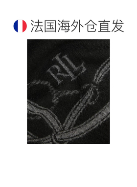 自营欧洲直邮Ralph Lauren拉夫劳伦 女士黑色腈纶羊毛针织帽围巾