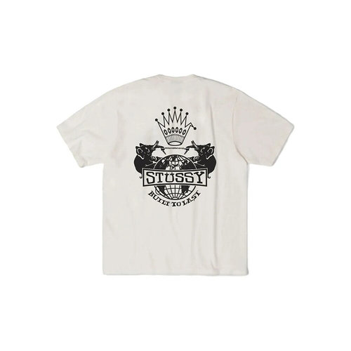 美国直邮 Stussy 男女同款 皇冠印花图案圆领短袖T恤 - 图0