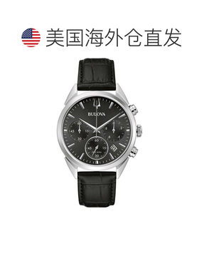 自营Bulova Men's Sutton 42mm Quartz Watch - black 美国奥莱直