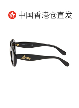 香港直邮LOEWE 罗意威 女士 黑色 Curvy Logo Cat Eye 太阳镜 LW4