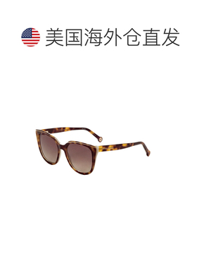 自营Carolina Herrera Women's 53 mm Brown Sunglasses - havana
