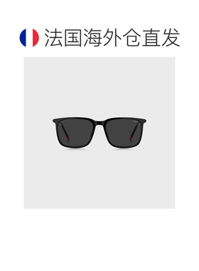 自营欧洲直邮HUGO BOSS雨果HUGO RED带管状金属镜腿黑色醋酸纤维