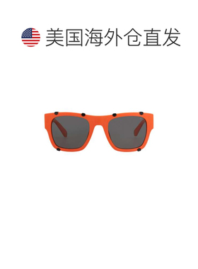 自营philipp pleinSquare-Frame Acetate Sunglasses - orange or