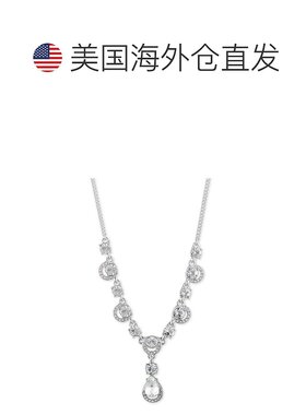 美国直邮givenchy 通用 项链水晶玫瑰纪梵希吊坠