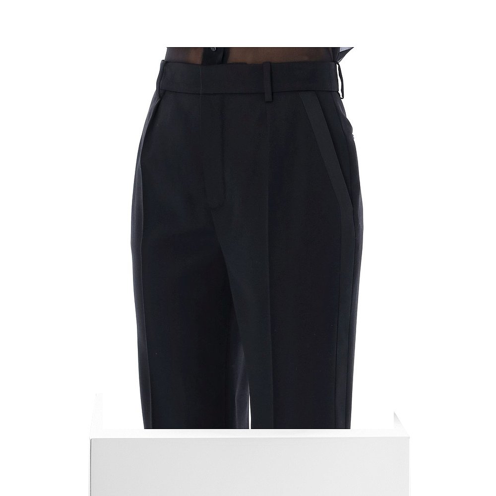 香港直邮潮奢 Saint Laurent 圣罗兰 女士 徽标正装裤 718838Y512 - 图3