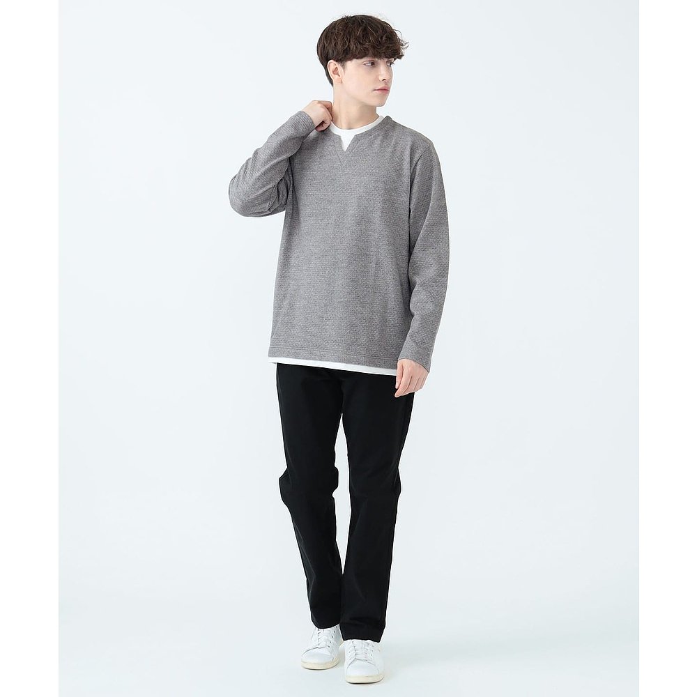 BEAMS HEART 男士立领层叠风针织上衣 42140284639 - 图2