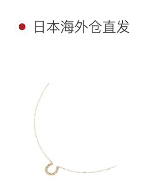 日潮跑腿COCOSHNIK K18黄金U型镶钻时尚洋气高级感吊坠项链