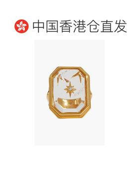 1h可退 香港直邮潮奢 ZIMMERMANN 女士 镀金水晶戒指 4988F23GOLD
