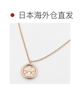 日本直邮TORY BURCH 双T标志吊坠项链 18K镀金 无镍 137185-720 T