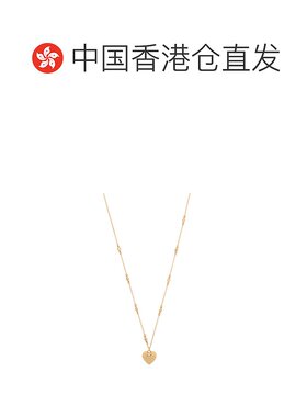 香港直邮COACH 女士项链 37460426GLD110 CO 心形吊坠 黄色项链