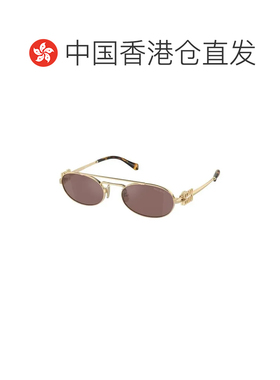 香港直邮MIU MIU 女士太阳镜 MU54ZSZVN70D CO 金色 几何框太阳镜