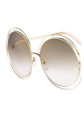 奢淘 Chloe 徽标圆形太阳镜 女 CE114SCMETAL
