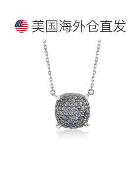 自营Suzy Levian 纯银蓝宝石和钻石口音密钉簇状项链 - 蓝色 美国