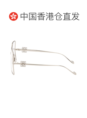 香港直邮LOEWE 罗意威 女士 银色 Oversize Square Retro 眼镜 LW