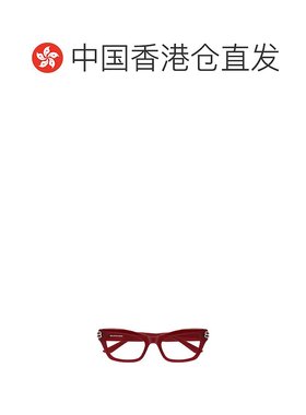 香港直邮BALENCIAGA 女士眼镜 BB0435O005 AW2025 红色 几何平光
