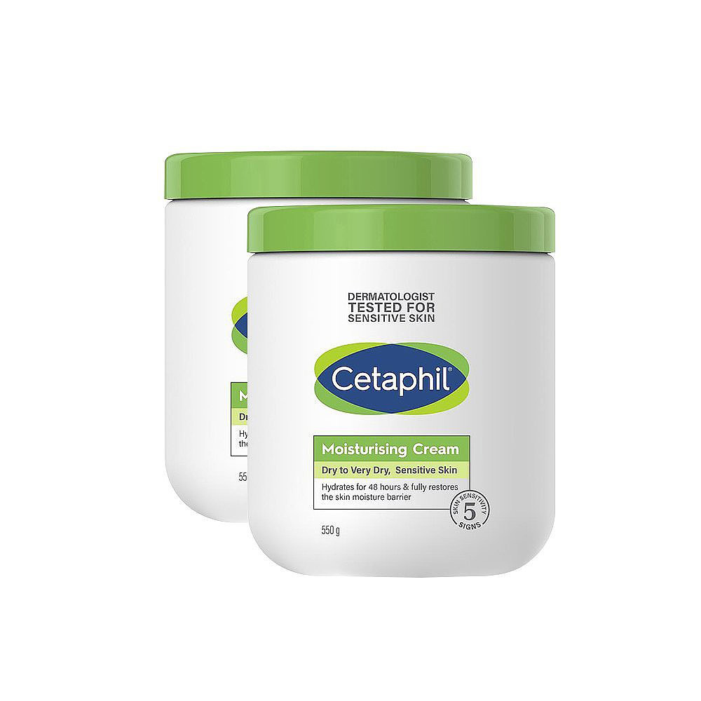 澳大利亚直邮cetaphil丝塔芙大白罐温和身体乳保湿滋润面霜550g*2
