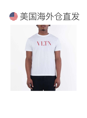自营Valentino Men's Logo-Print Cotton T-Shirt - white 美国奥