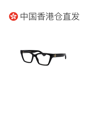 1h可退 香港直邮GUCCI 女士眼镜 GG1715O001 CO 黑色 全框平光镜