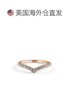 自营 sabrina14k 金和钻石戒指 - 玫瑰色 美国奥莱直发