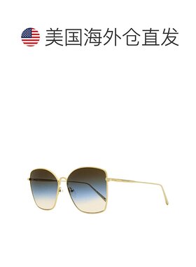 自营 Longchamp Women's Roseau Sunglasses LO117S 714 Gold 60m