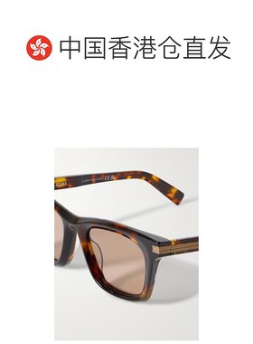 香港直邮Zegna 杰尼亚 男士 方形框龟甲色醋纤太阳眼镜 EZ027055E