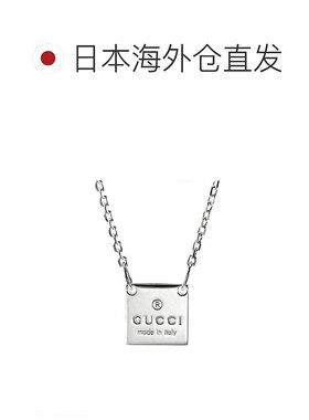 日本直邮GUCCI 项链男士女士品牌GUCCI商标纯银盘223514 J8400 81
