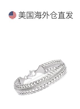 自营Ross-Simons 意大利纯银链环手链 - 7 英寸 【美国奥莱】直发