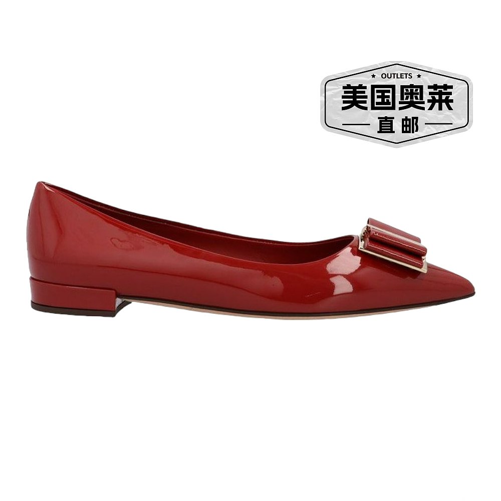 SALVATORE FERRAGAMO Zeri 10女式 724202红色平底鞋-多色【-图0