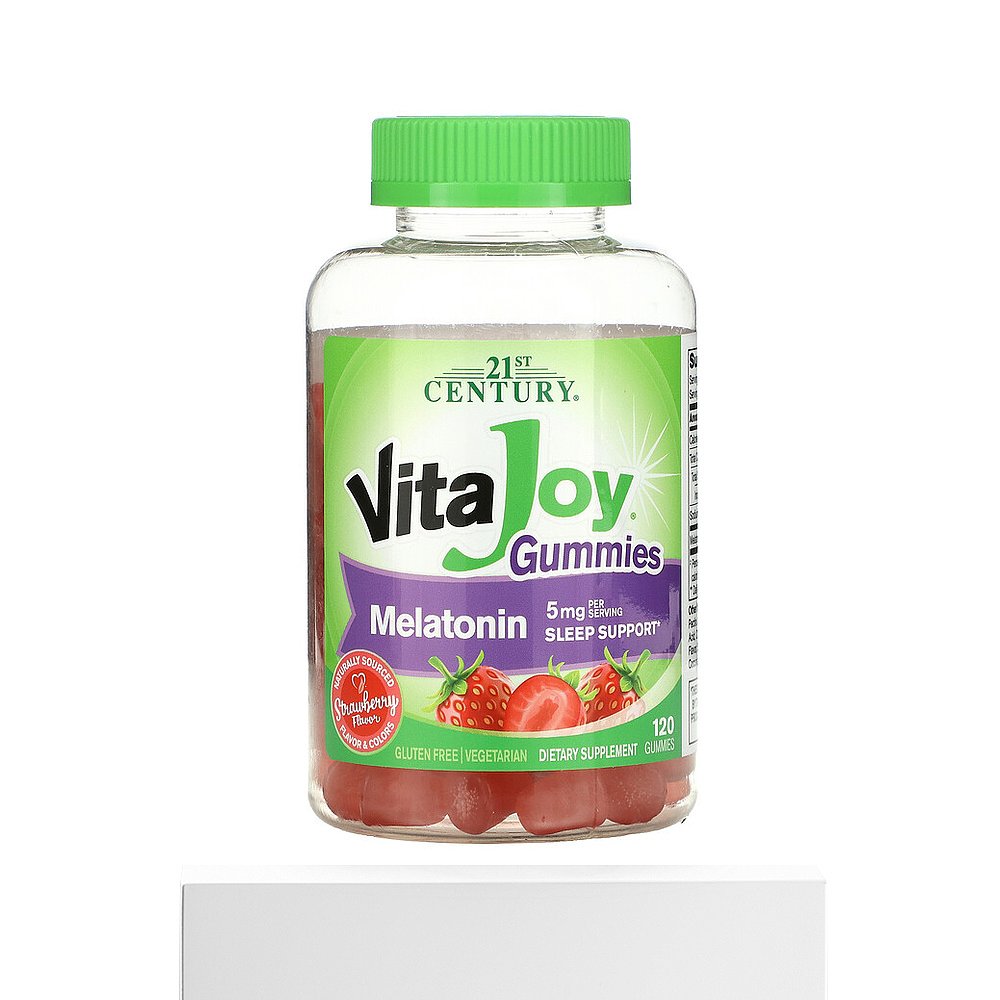 香港直发21st century褪黑素软糖草莓味120颗睡眠帮助天然 - 图3