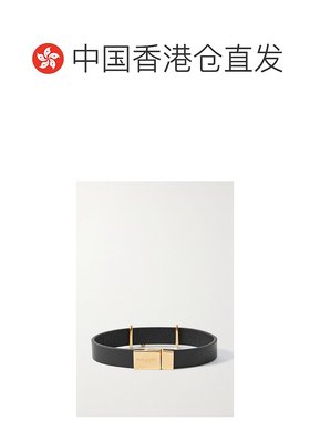 1h可退 香港直邮潮奢 Saint Laurent 圣罗兰 男士 徽标铭牌手镯 7
