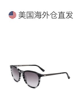 自营 Lacoste中性款50毫米灰色太阳镜-灰色大理石 美国奥莱直发