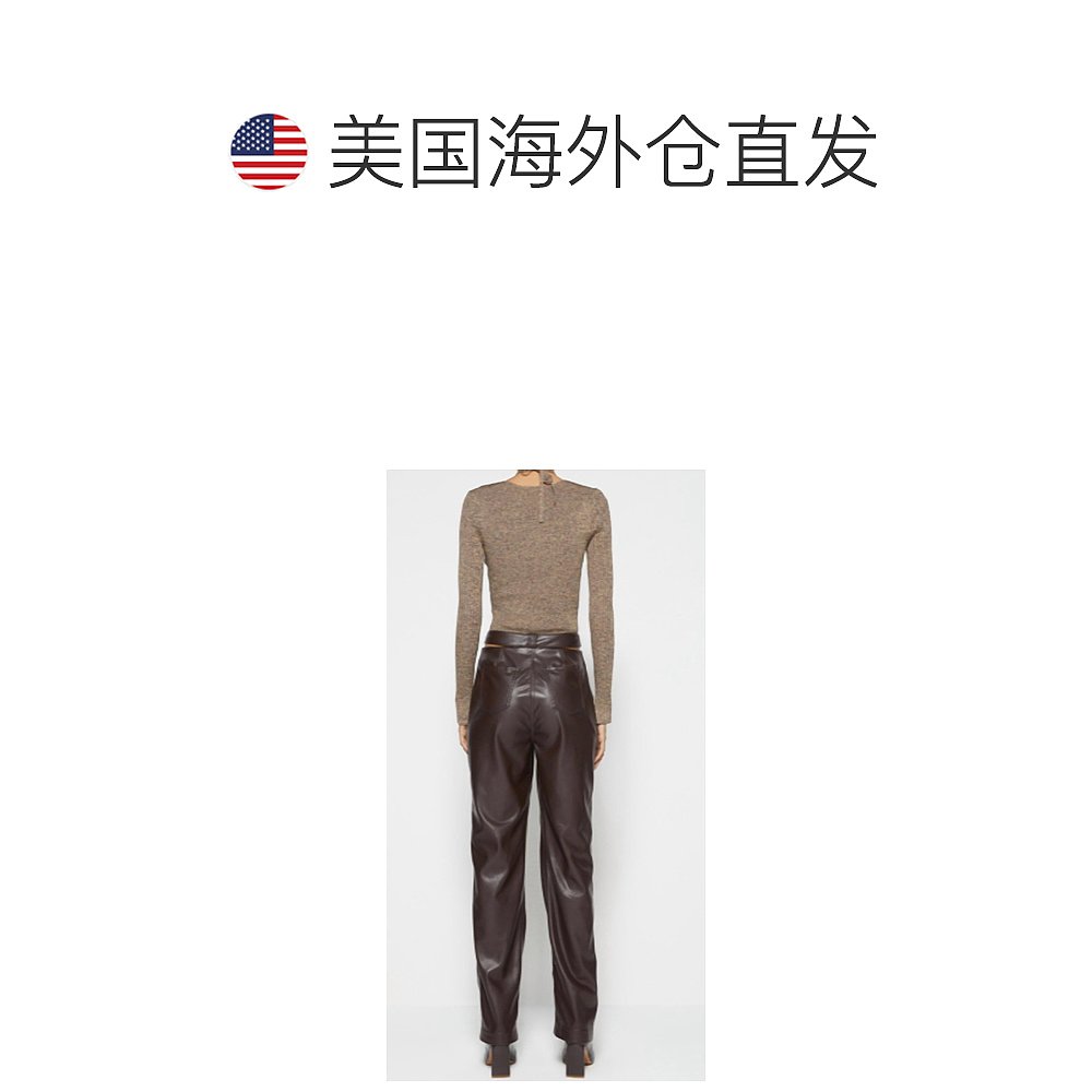 jonathan simkhaiAmelia Vegan Leather Pant In Chocolate choco-图1