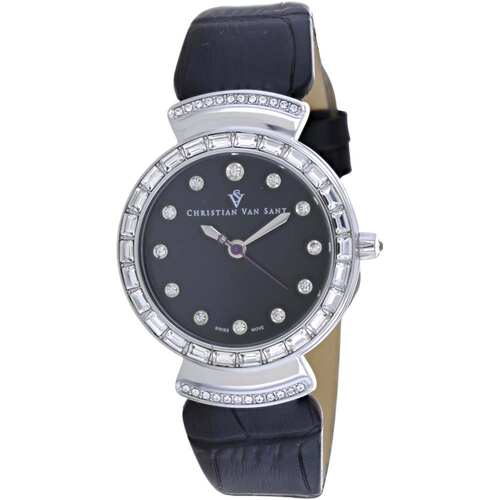 自营Christian Van Sant Women's Nova Black Round 34mm - black - 图2