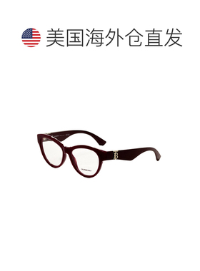 自营Burberry Women's 53 mm Red Opticals - bordeaux 美国奥莱