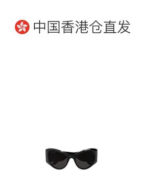 香港直邮BALENCIAGA 女士太阳镜 BB0393S003 SS2025 黑色 全框太