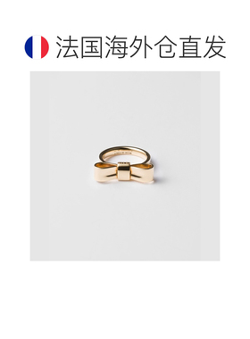 自营欧洲直邮Prada普拉达 Eternal Gold系列金色黄金绳结戒指 男