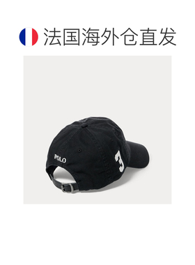 自营欧洲直邮Ralph Lauren拉夫劳伦 男士黑色斜纹棉布大马标棒球