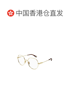 香港直邮CHLOÉ 女士眼镜 CH0137O001 SS2026 金色 徽标平光镜