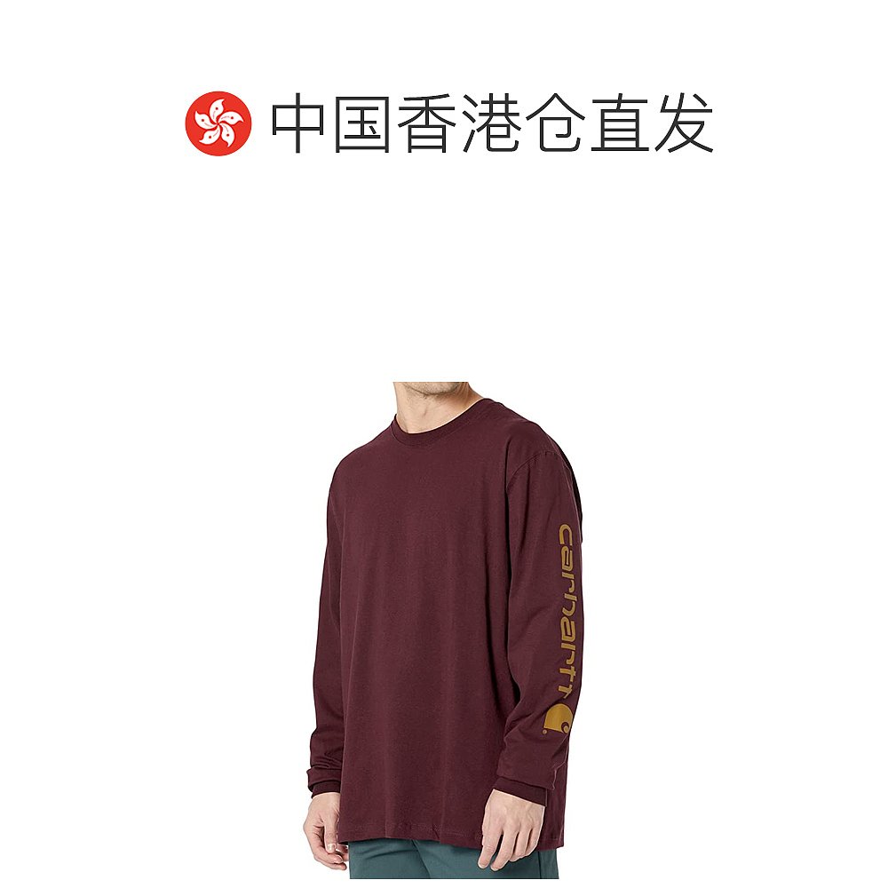 香港直邮潮奢 Carhartt 卡哈特 男士L/S 标志Logo袖子T恤 - 图1